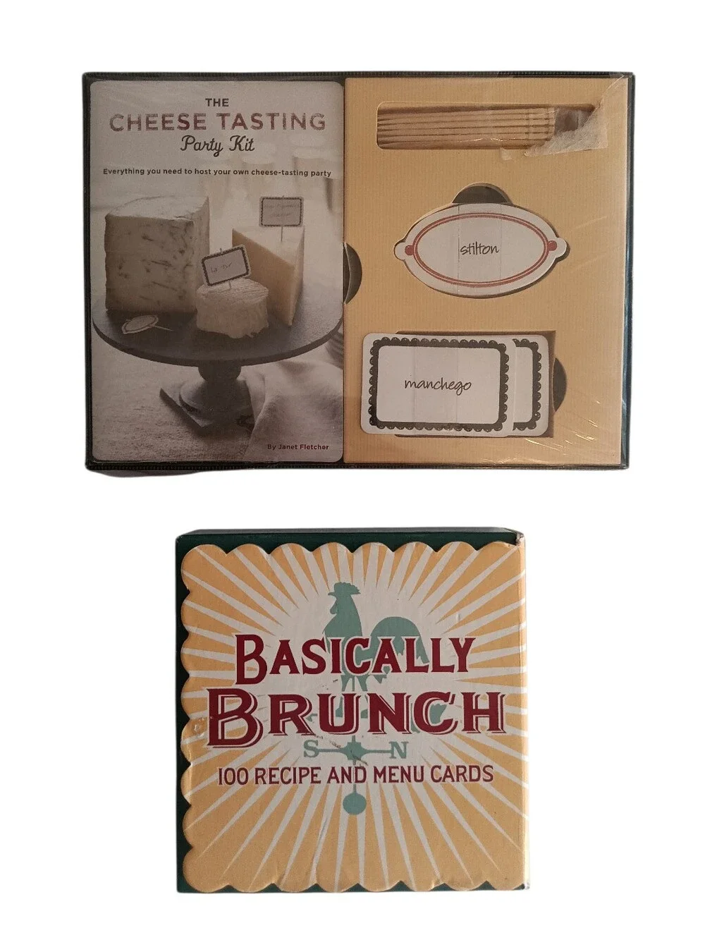 Hosting Duo Box Of Brunch 100 Recipe Cards And Cheese Tasting Party Kit New